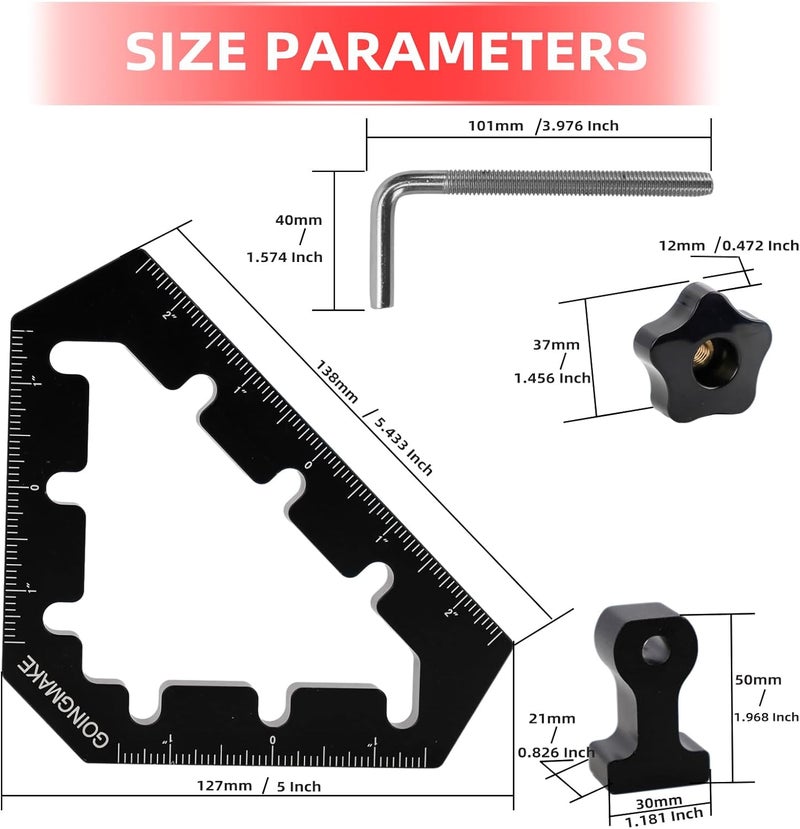 goingmake Corner Clamps for Woodworking Tools 45 and 90 Degree Clamps Aluminum Alloy Positioning Squares Right Angle Clamps Clamping Squares for Picture Frame Box Cabinets Drawers - Image 2